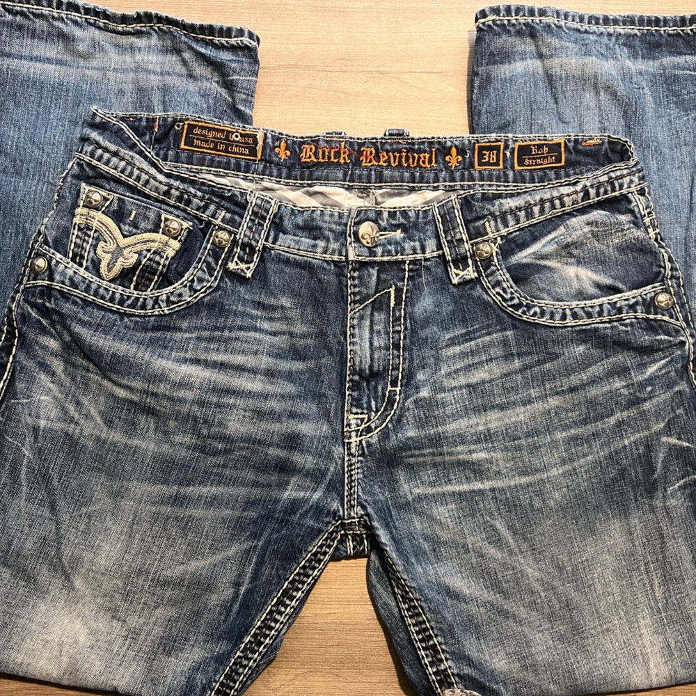 Mens Rock Revival Jeans